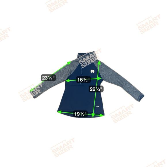 UNDER ARMOUR x NOTRE DAME Womens M ColdGear 1/2 Zip Performance Jacket Irish - Picture 7 of 7